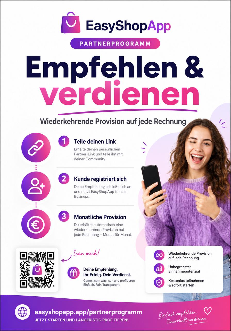 Partner-Flyer „Empfehlen & verdienen“