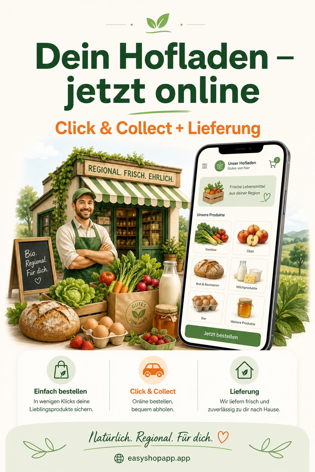 Flyer „Hofladen & Lebensmittel“